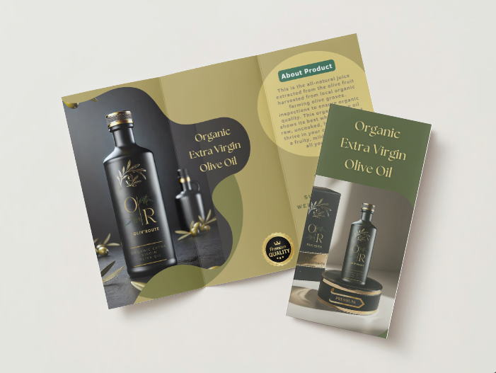 Oliv’Route brochure design mockup